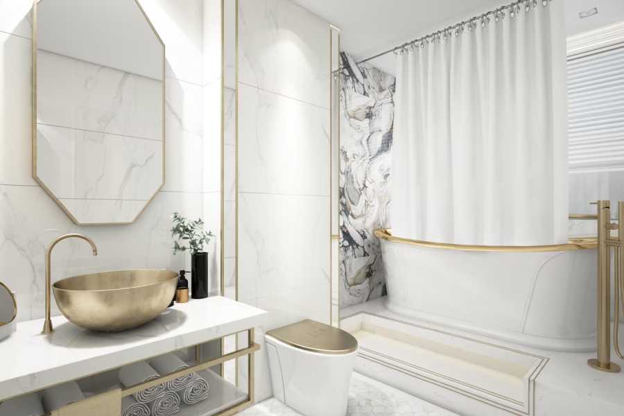 Modern bathroom and decorative accents